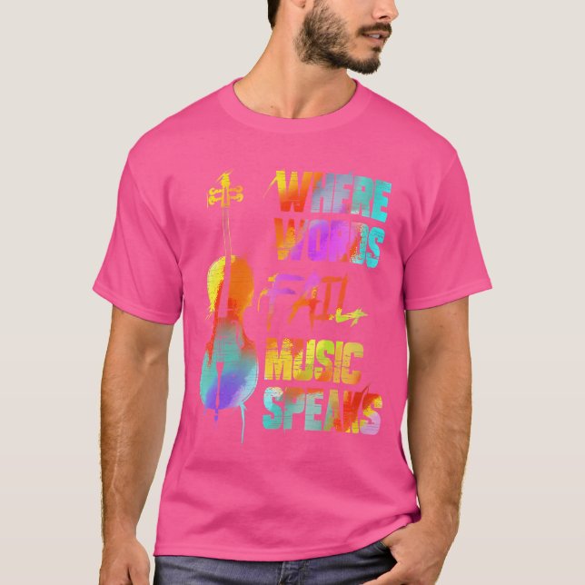 Camiseta Intérprete de chelo Wo donde las palabras fallan l (Anverso)