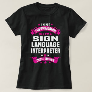 Camiseta Intérprete de idioma Rótulo