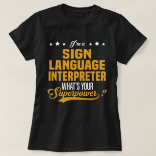 Camiseta Intérprete de lenguaje de Rótulo