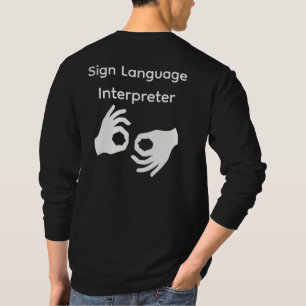 Camiseta Intérprete de Lenguaje de Señas Manga Larga