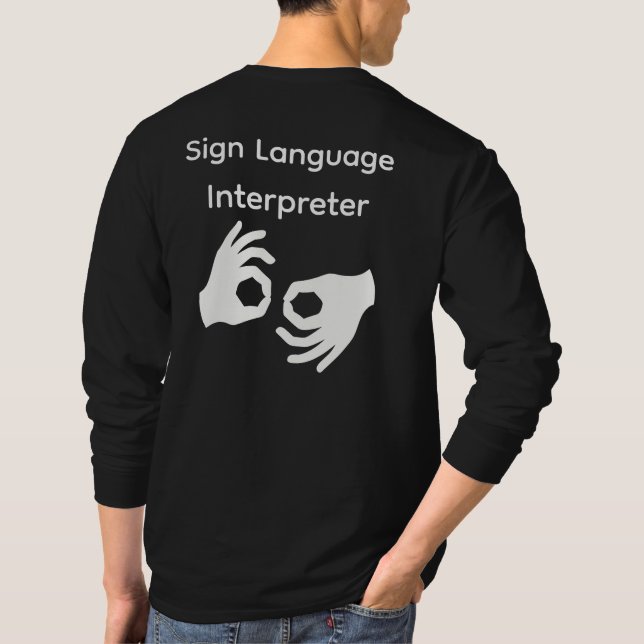Camiseta Intérprete de Lenguaje de Señas Manga Larga (Reverso)