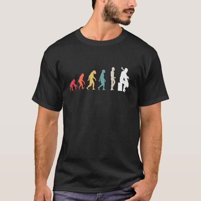 Camiseta Intérprete de violonchelo de evolución retro Violo (Anverso)