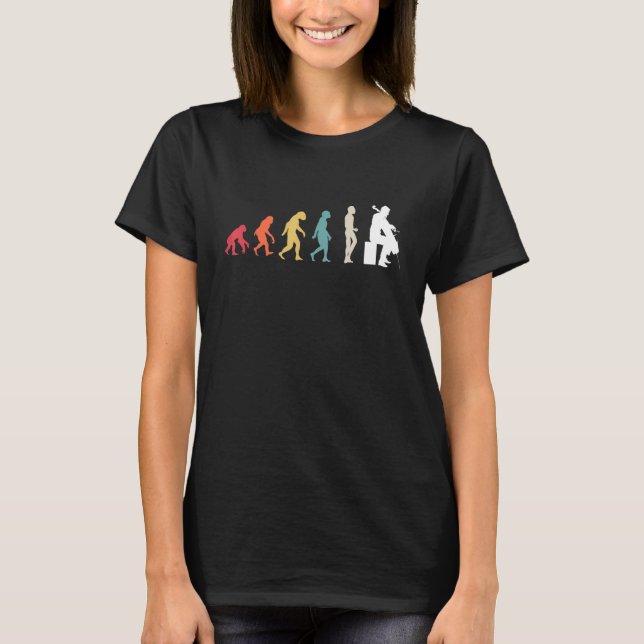 Camiseta Intérprete de violonchelo de evolución retro Violo (Anverso)