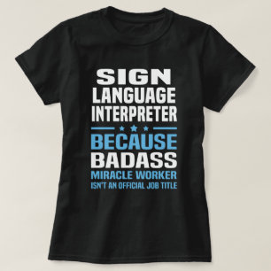 Camiseta Intérprete del lenguaje de signos