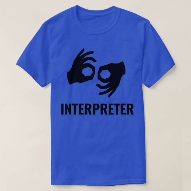 Camiseta Intérprete para personas sordas que usan el Rótulo (Diseño del anverso)