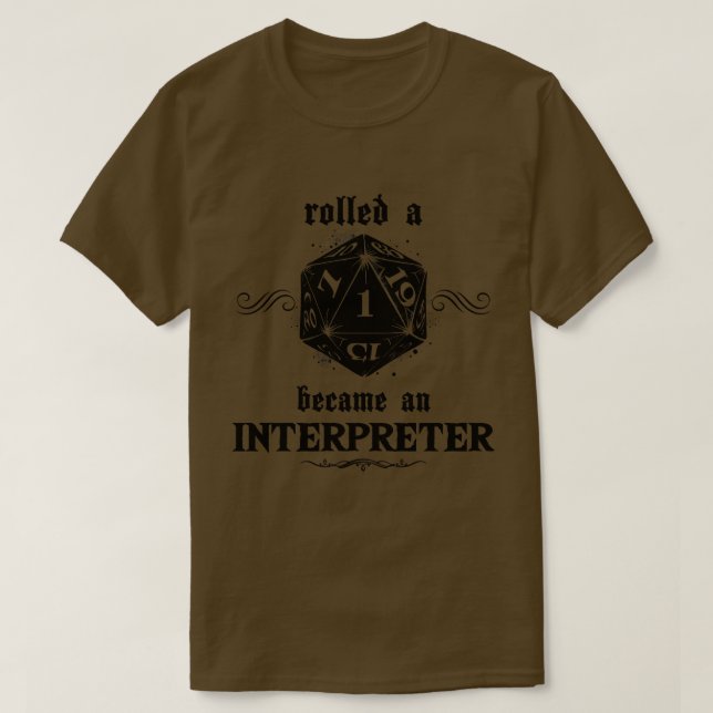 Camiseta Intérprete Roll desafortunado (Diseño del anverso)