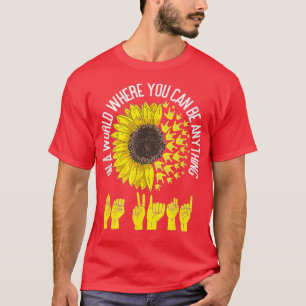 Camiseta Intérprete sordo del lenguaje del Rótulo Kind Asl
