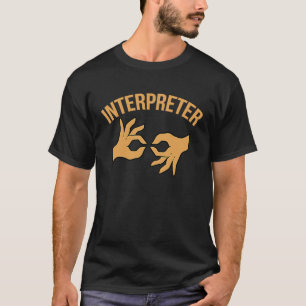 Camiseta Interpreter American Rótulo Language ASL Alphabet