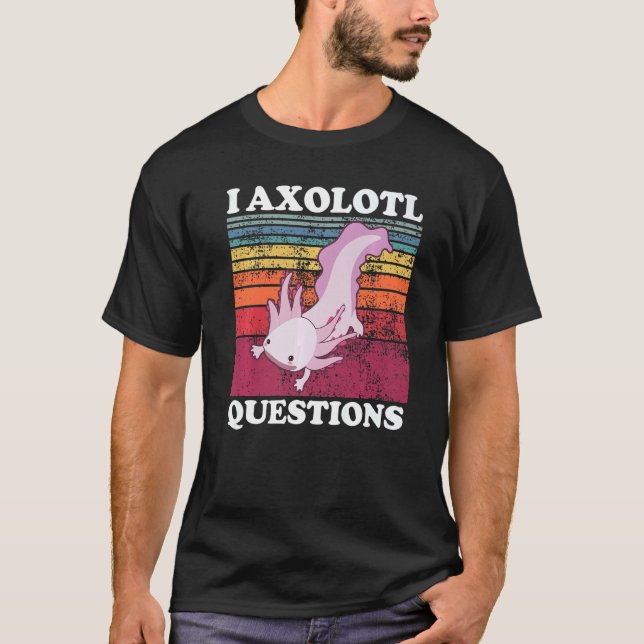 Camiseta Interrogantes de Axolotl Cute Axolotls Plush Boy C (Anverso)