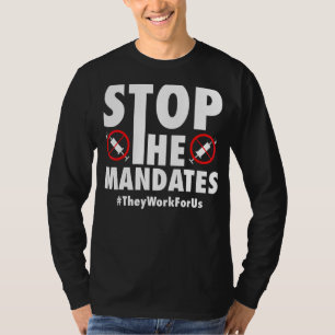 Camiseta Interrumpir Los Mandatos Antivacunación Sin Vacuna