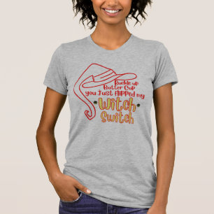 Camiseta Interruptor de bruja de la hebilla arriba