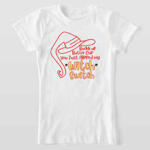 Camiseta Interruptor de bruja de la hebilla arriba