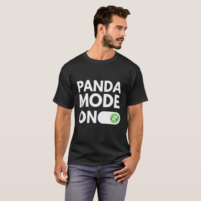 Camiseta Interruptor de palanca de modo Panda activado Anim (Anverso completo)