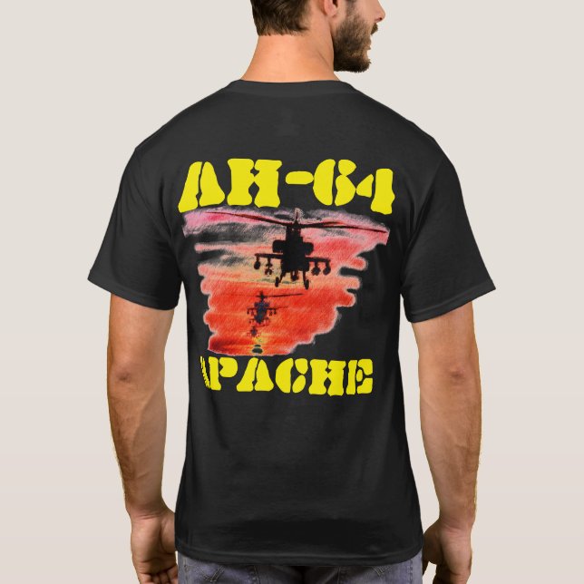 CAMISETA INTERRUPTOR DEL ATAQUE DE AH-64 APACHE (Reverso)