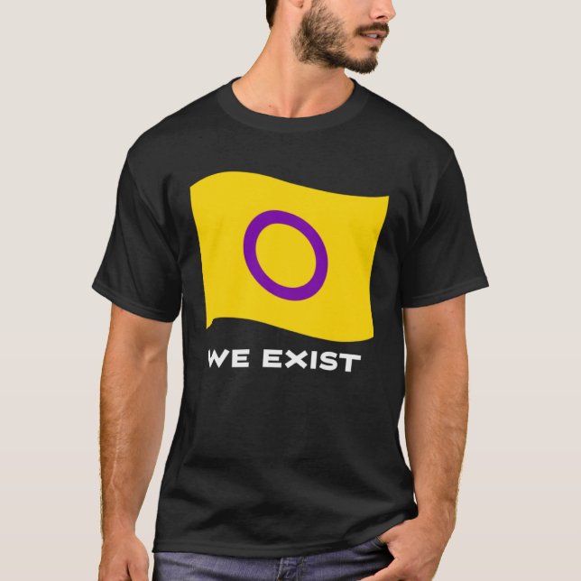Camiseta Intersex Flag Intersex We Exist (Anverso)