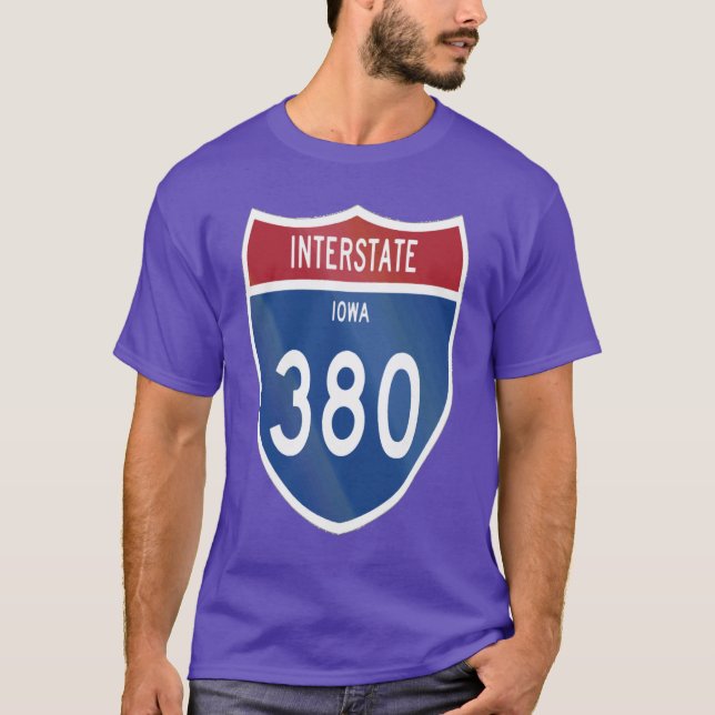 Camiseta Interstate 380 Iowa I380 Highway Oversized 1 (Anverso)