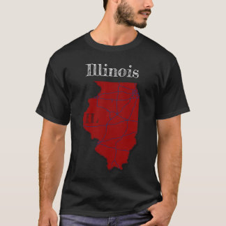 Camiseta Interstate de Illinois [Diseño rojo de Berry]