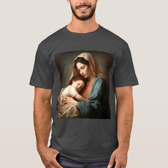 Camiseta Intimate Painting of Motherhood with Gentle Warm G (Anverso)