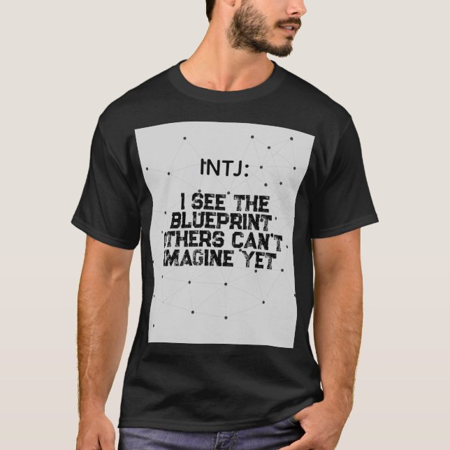 Camiseta INTJ: Veo la huella azul (Anverso)
