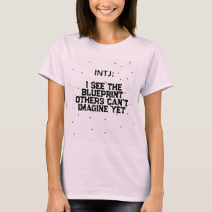 Camiseta INTJ: Veo la huella azul