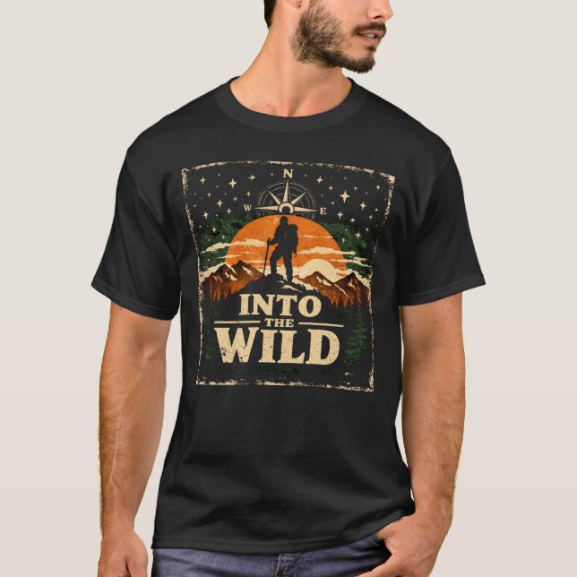 Camiseta Into The Wild – Adventure Freedom Camping Tee (Anverso)