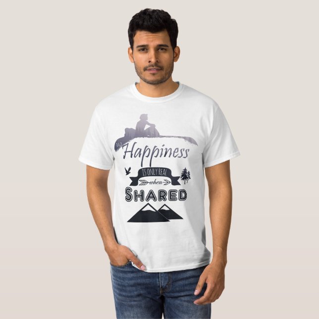 Camiseta INTO THE WILD - Happiness is only real when shared (Anverso completo)