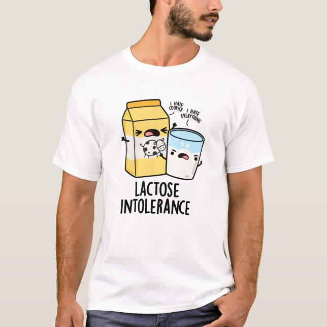 Camiseta Intolerancia a la lactosa Pun de leche divertida (Anverso)