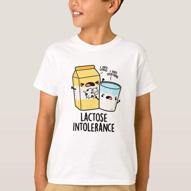 Camiseta Intolerancia a la lactosa Pun de leche divertida (Anverso)