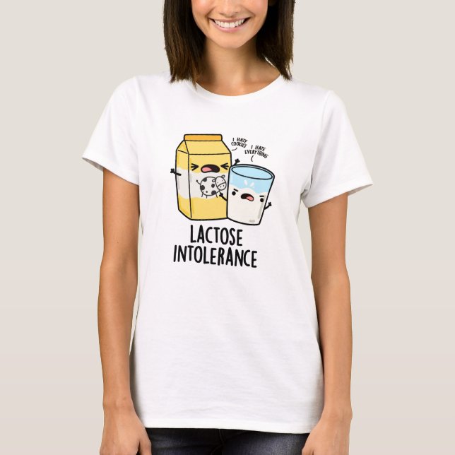 Camiseta Intolerancia a la lactosa Pun de leche divertida (Anverso)