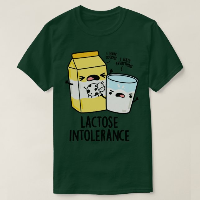 Camiseta Intolerancia a la lactosa Pun de leche divertida 1 (Diseño del anverso)