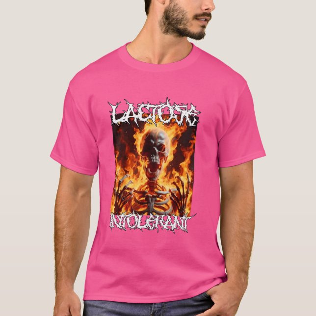 Camiseta Intolerante a la lactosa divertido estremecedor es (Anverso)