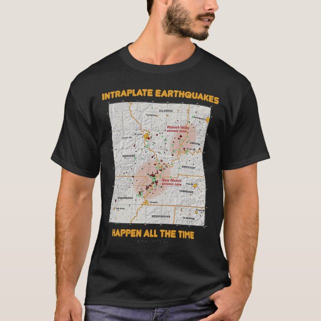 Camiseta Intraplate Earthquakes Happen All The Time Seismol (Anverso)