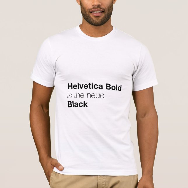 Camiseta Intrépido Helvética es el negro del neue (Anverso)