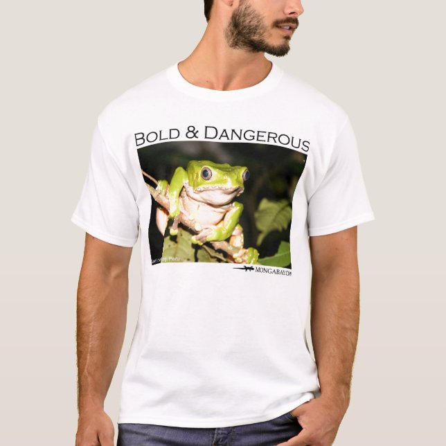 Camiseta Intrépido y peligroso - rana del mono (Anverso)