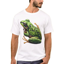 Intricate Green Frog Just Vibin'