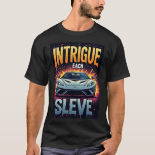 Camiseta 🏁 Intriga cada manga coche deportivo de lujo plat