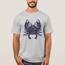 Camiseta Intrincada Tribal Mandala Cangrejo Ornata
