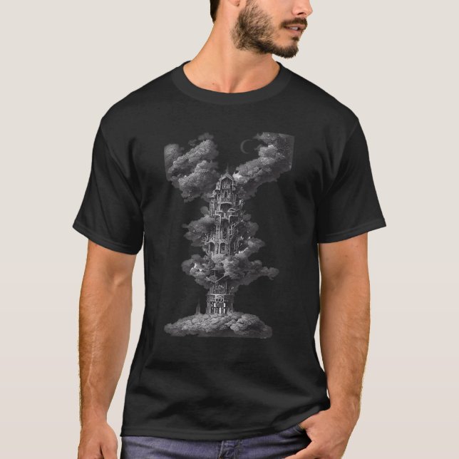 Camiseta Intrincado alto índice flotante de fantasía de cue (Anverso)
