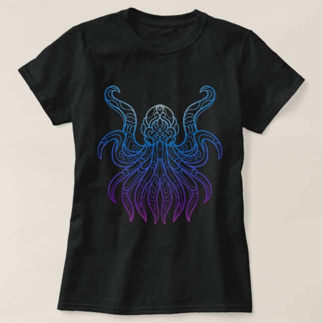 Camiseta Intrincado Kraken (Diseño del anverso)