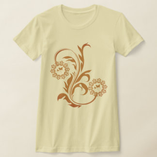Camiseta Intrincado Mandala Floral Ornamentado y Mariposas