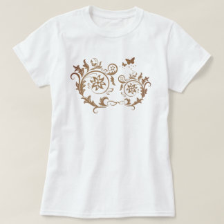 Camiseta Intrincado Ornato Floral Mandala Remolino