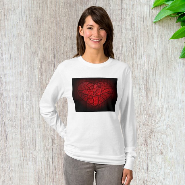 Camiseta Intrincado patrón de boho romántico del corazón de (Subido por el creador)