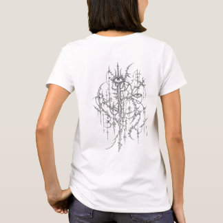 Camiseta Intrincado sigilismo cibernético arte de línea ojo
