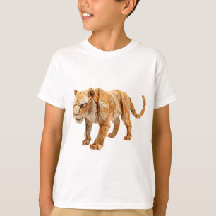 Camiseta Intrincado Tigre de Origami Escultura de Papel Hec