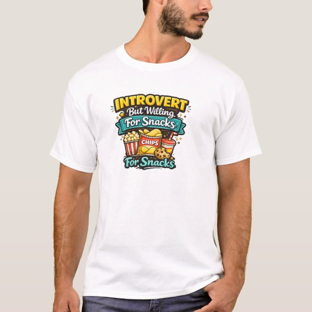 Camiseta Introvert But Willing For Snacks (Anverso)