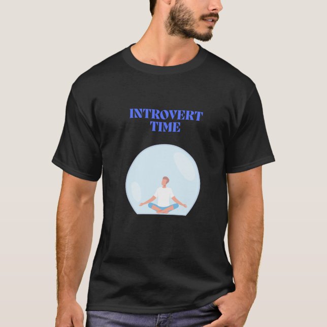 Camiseta Introvert Time Calm Meditation Illustration T-Shir (Anverso)