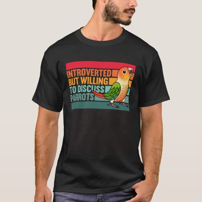 Camiseta Introverted But Parrots Green Cheek Pineapple Conu (Anverso)