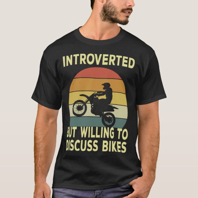Camiseta Introverted But Willing To Discuss Bikes  Bike (Anverso)