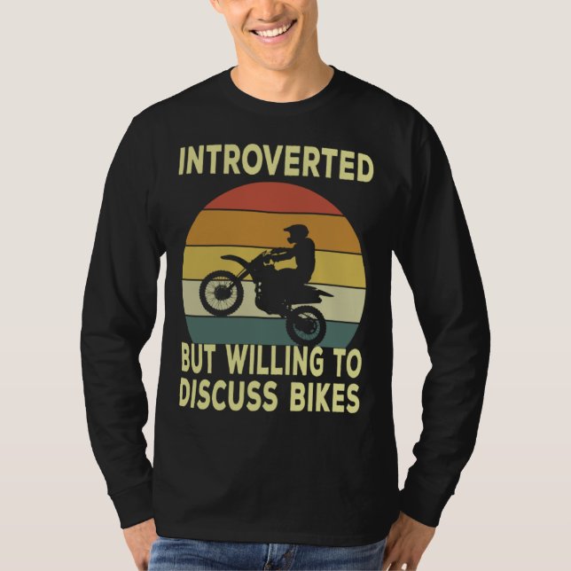 Camiseta Introverted But Willing To Discuss Bikes  Bike (Anverso)