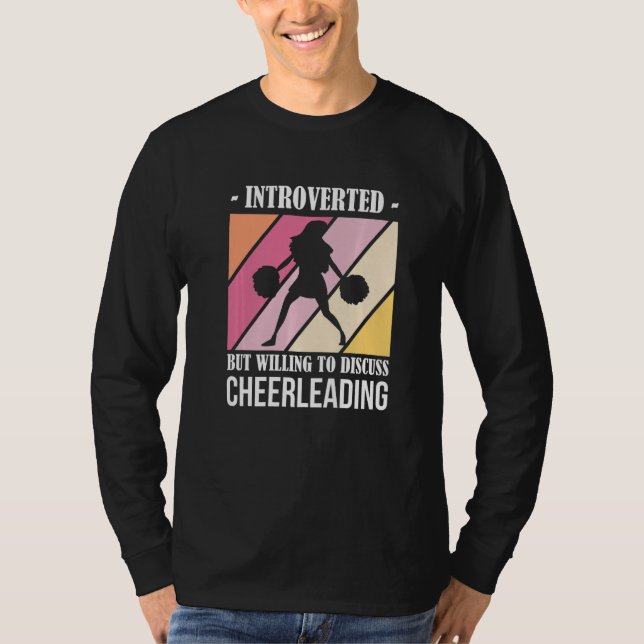 Camiseta Introverted But Willing to Discuss Cheerleading (Anverso)